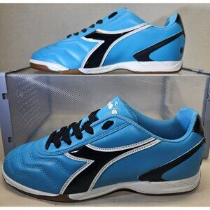 Diadora Women's Columbia Blue/Black/White Capitano ID Indoor Soccer Shoe Sz 9.5